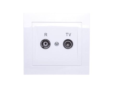 KIER Gniazdo antenowe RTV przelotowe 16dB białe GPA-16WP/00