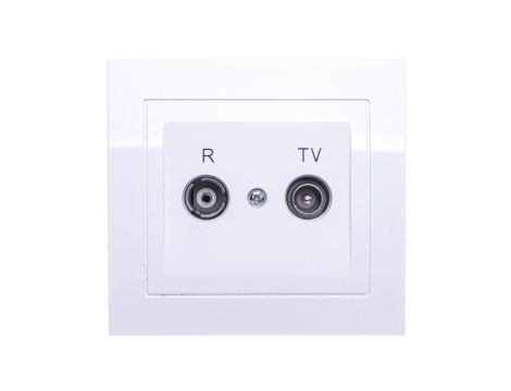 KIER Gniazdo antenowe RTV zakończeniowe 10dB białe GPA-10WPZ/00