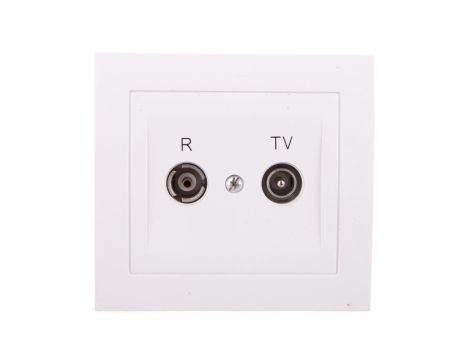 KIER Gniazdo antenowe RTV przelotowe 10dB białe GPA-10WP/00