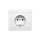 KIER Gniazdo pojedyncze z/u Schuko białe GP-1WS/00
