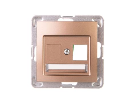 IMPRESJA Obudowa gniazda teleinformatycznego pojedynczego złoty metalik GPK-1Y/p/28