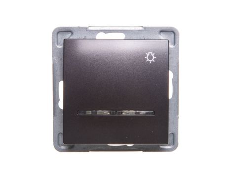IMPRESJA Przycisk /światło/ z podświetleniem antracyt ŁP-5YS/m/50
