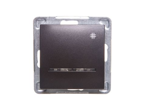 IMPRESJA Łącznik krzyżowy z podświetleniem antracyt ŁP-4YS/m/50