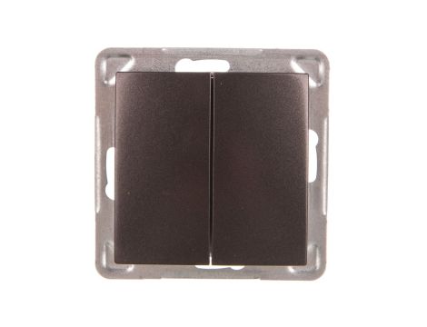 IMPRESJA Przycisk podwójny zwierny antracyt ŁP-17Y/m/50