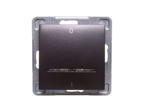 IMPRESJA Łącznik podwójny z podświetleniem antracyt ŁP-11YS/m/50