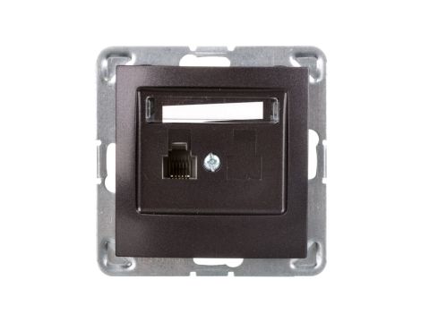 IMPRESJA Gniazdo telefoniczne pojedyncze RJ11 antracyt GPT-1Y/m/50