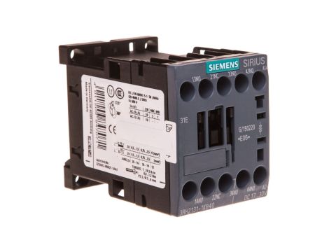 Stycznik pomocniczy 3Z 1R cewka 24V DC 0.7...1.25Us S00 z diodą tłumiącą przył śrubowe SIRIUS 3RH2131-1KB40