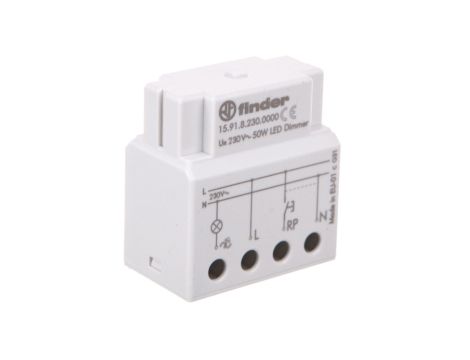 Elektroniczny przekaźnik impulsowy 230V AC ze ściemniaczem 500W do FCL i ściemnialnymi LED 15.91.8.230.0000