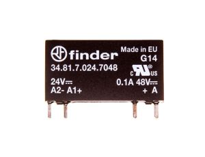 Wąskoprofilowy przekaźnik 5mm do obwodów drukowanych i gniazd SSR OC 100mA 48VDC 24VDC wykonanie szczelne RTIII 34.81.7.024.7048