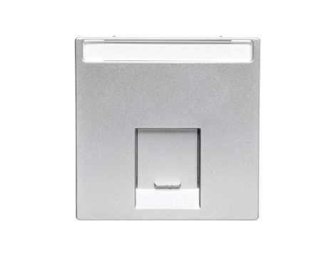 Merten System M Płytka centralna pojedyncza gniazda komputerowego RJ45 aluminium MTN465860