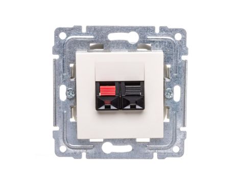 DANTE Gniazdo głośnikowe pojedyncze krem 450372