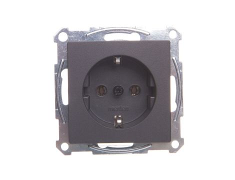 Merten System M Gniazdo pojedyncze Schuko 16A IP20 antracyt MTN2401-0414