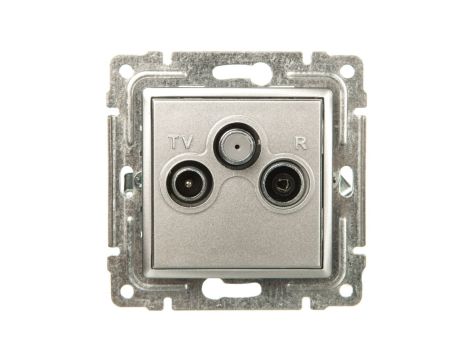 VENA Gniazdo antenowe RTV/SAT przelotowe aluminium 514077