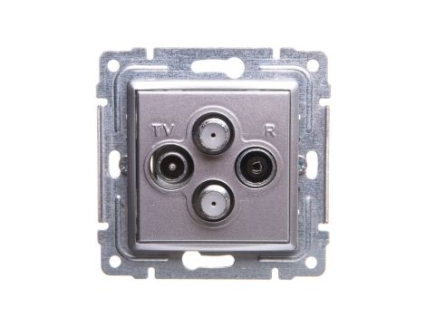 VENA Gniazdo antenowe podwójne TV/SAT aluminium 514078