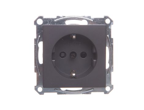 Merten System M Gniazdo pojedyncze Schuko 16A IP20 z przesłonami antracyt MTN2400-0414