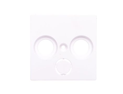 Merten System M Płytka centralna podwójna/potrójna gniazda antenowego TV/SAT biała MTN296725