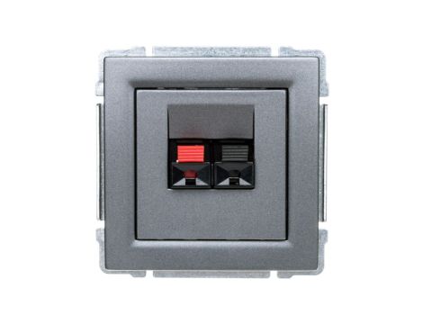 KOS66 Gniazdo głośnikowe pojedyncze grafit 666072