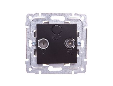 DANTE Gniazdo antenowe RTV przelotowe 13dB czarne 450975