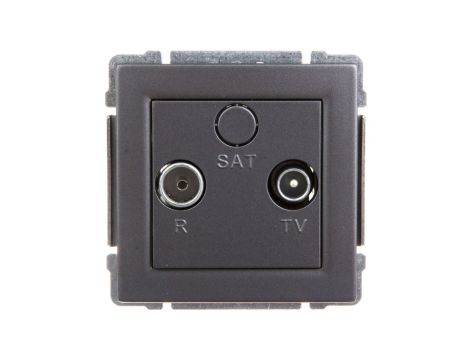 KOS66 Gniazdo antenowe RTV końcowe grafit 666073