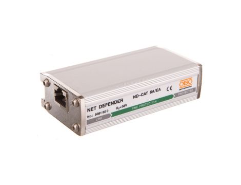 Ochronnik przepięciowy do systemów teleinformatycznych i sieci NET DEFENDER ND-CAT6A/EA 5081800