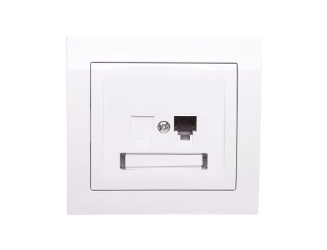 KIER Gniazdo telefoniczne pojedyncze RJ11 białe GPT-1W/00