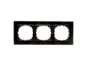 Sentia Ramka potrójna szklana czarna 1473-61