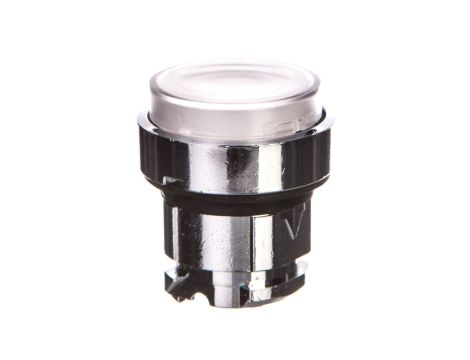 Główka przyc. podśw. biała wyst., O22 , z sam. powt. zint. LED ZB4BW113