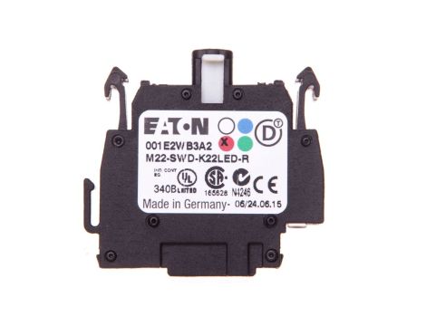 Styk pomocniczy 2P z diodą LED czerwoną montaż czołowy SmartWire-DT 115981