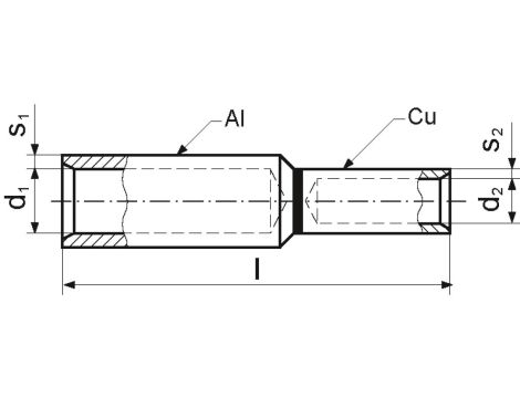 Złączka redukcyjna Al-Cu szczelna ACL 150-25 /50szt./