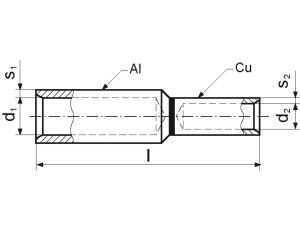 Złączka redukcyjna Al-Cu szczelna ACL 95-95 /80szt./