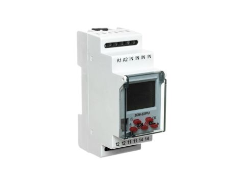 Programator czasowy cyfrowy 1-kanałowy tygodniowo-roczny pamięć zewn. 24-250V AC / 30-300V DC ZCM-22P/U EXT10000189