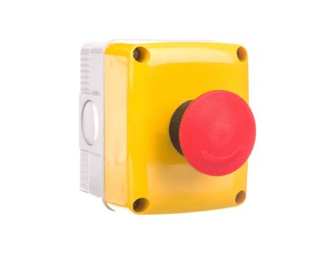 Kaseta sterownicza 2-otworowa 2xprzycisk grzybkowy czerwony 1Z 1R GW27202 ELIT01883
