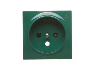 Simon 54 Pokrywa gniazda pojedynczego z przesłonami antybakteryjna zielona DGZ1ZP/AB33