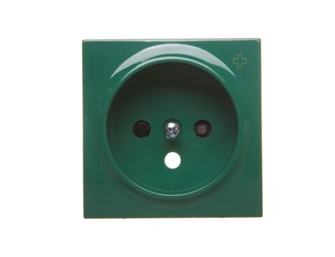 Simon 54 Pokrywa gniazda pojedynczego z przesłonami antybakteryjna zielona DGZ1ZP/AB33