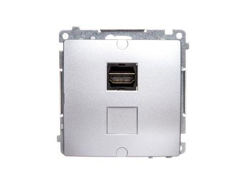 Simon Basic Gniazdo HDMI pojedyncze srebrny mat BMGHDMI.01/43