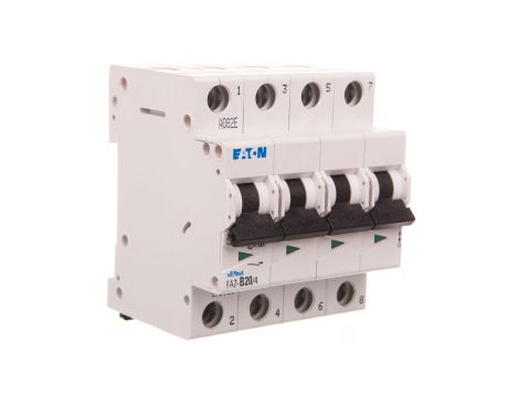 Wyłącznik nadprądowy 4P B 20A AC 15kA FAZ-B20/4 279036