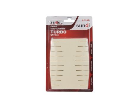 Gong dwutonowy TURBO 8V beżowy GNT-931-BEZ SUN10000153