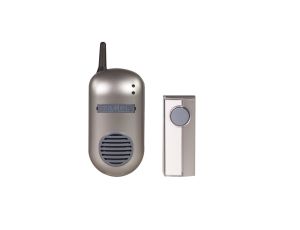 Dzwonek bezprzewodowy zestaw BULIK hermetyczny 230V zasięg 100m srebrny DRS-982K-SRB SUN10000007