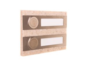 Przycisk dzwonkowy podłużny podwójny beżowy 1A/50V PDK-250/2-BEZ YNS10000015