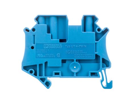 Złączka szynowa 3-przewodowa 4mm2 niebieska Ex UT 4-TWIN BU 3044500 /50szt./