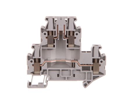 Złączka szynowa rozłączalna 4-przewodowa 4mm2 szara UTTB 4-TG 3044720