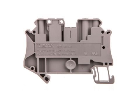 Złączka szynowa rozłączalna 3-przewodowa 4mm2 szara UT 4-TWIN-TG P/P 3046605 /50szt./