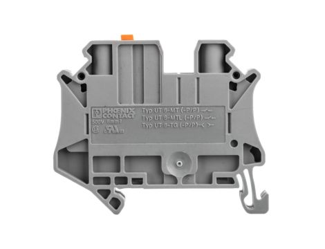 Złączka przelotowa 2-przewodowa z odłącznikiem nożowym 6mm2 szara UT 6-MT P/P 3064072 /50szt./