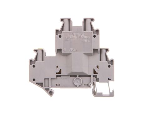 Złączka szynowa ochronna 2-piętrowa 2,5mm2 szara UTTB 2,5-PE/N 3046731 /50szt./