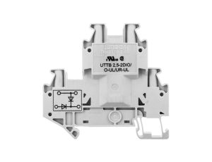 Złączka szynowa elementów kontrolnych 2-piętrowa 4-przewodowa 2,5mm2 szara UTTB 2,5-2DIO/O- /50szt./