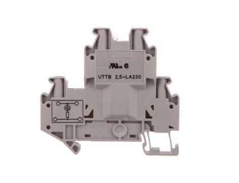 Złączka szynowa elementów kontrolnych 2-piętrowa 4-przewodowa 2,5mm2 szara UTTB 2,5-LA 230 3046715 /50szt./