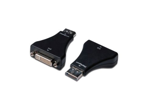 Adapter DisplayPort 1.1a Typ DP/DVI-I(24+5), M/Ż czarny AK-340603-000-S