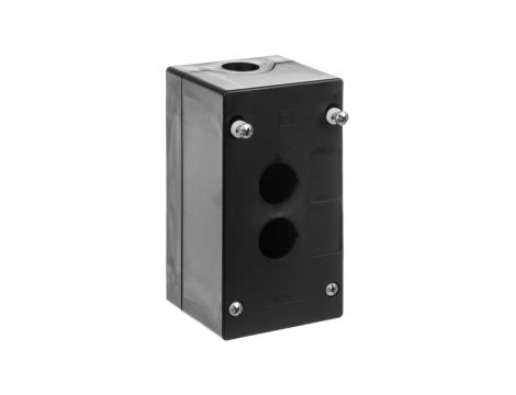 Kaseta sterownicza pusta, wymag. środowiska-czarna, 2 wycięcia, 2 otwory pion. XALG02