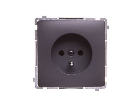 Simon Basic Gniazdo pojedyncze z/u 16A 250V grafit matowy BMGZ1.01/28