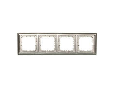 KOS66 Ramka poczwórna aluminium 664084